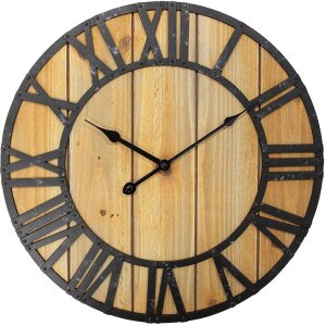 Clayre & Eef 6KL0812 Horloge murale marron Ø...