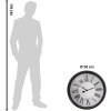 Clayre & Eef 6KL0817 Horloge murale noir gris Ø 58x8 cm - 1xAA