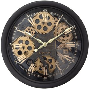 Clayre & Eef 6KL0818 Horloge murale noir marron...