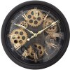 Clayre & Eef 6KL0818 Horloge murale noir marron Ø 30x8 cm - 3xAA