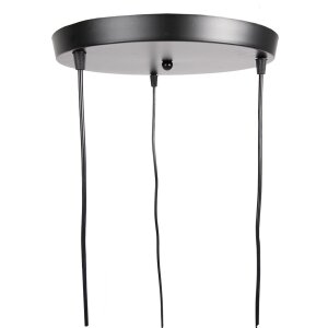 Clayre & Eef 6LMP756 Lampe à suspendre noir Ø 35x110 cm - E27-max 3x40W