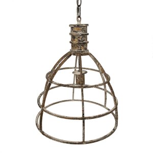 Clayre & Eef 6LMP784 Lampe à suspendre Beige Ø 39x47 cm E27-max 1x40W