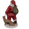 Clayre & Eef 6PR3946 Décoration de Noël statue de Père Noël rouge 16x14x26 cm