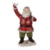 Clayre & Eef 6PR3948 Décoration de Noël statue de Père Noël rouge 13x10x23 cm