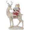 Clayre & Eef 6PR3955 Décoration de Noël statue de Père Noël rouge blanc 20x9x31 cm