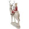 Clayre & Eef 6PR3955 Décoration de Noël statue de Père Noël rouge blanc 20x9x31 cm