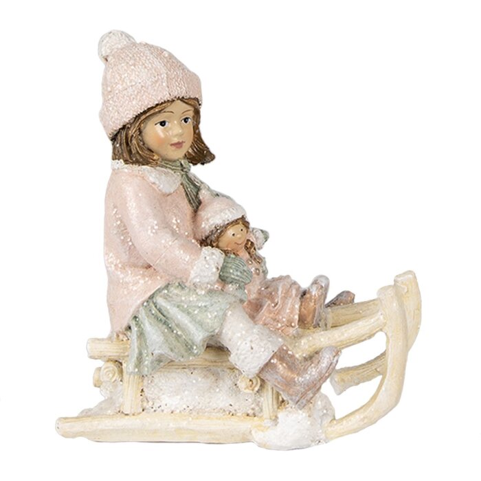 Clayre & Eef 6PR4911 Décorations de Noël Enfant rose 10x6x11 cm