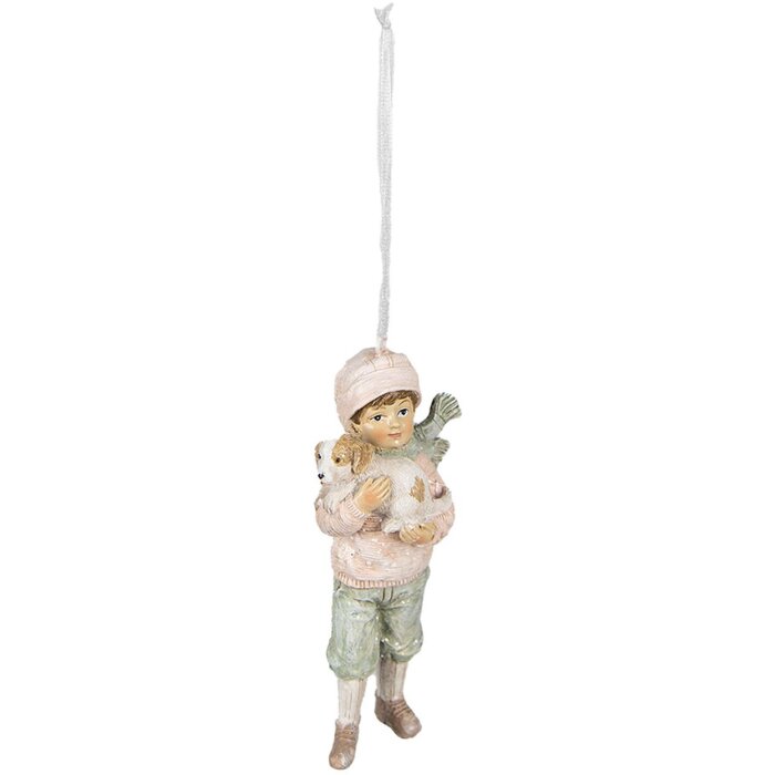 Clayre & Eef 6PR4914 Décoration Pendentif enfant rose 6x4x11 cm