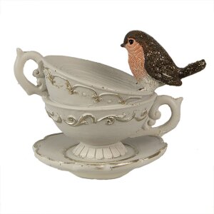 Clayre & Eef 6PR4924 Tasse décorative blanche...