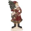 Clayre & Eef 6PR4925 Décorations de Noël statue de Père Noël rouge 9x4x23 cm