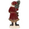 Clayre & Eef 6PR4925 Décorations de Noël statue de Père Noël rouge 9x4x23 cm