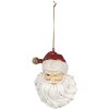 Clayre & Eef 6PR4930 Décoration Pendentif Père Noël blanc rouge 8x5x12 cm