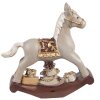 Clayre & Eef 6PR4970 Décoration Cheval à bascule Gris 11x3x11 cm