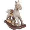 Clayre & Eef 6PR4970 Décoration Cheval à bascule Gris 11x3x11 cm