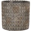 Clayre & Eef 6TE0494L Pot de fleurs pour intérieur Gris Ø 18x17 cm