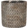 Clayre & Eef 6TE0494M Pot de fleurs pour intérieur Gris Ø 15x14 cm