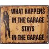 Clayre & Eef 6Y5202 Plaque de texte Marron 25x1x20 cm Garage