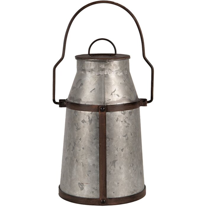 Clayre & Eef 6Y5401 Décor Pot à lait Gris Marron 20x18x26-36 cm