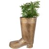 Clayre & Eef 6Y5464 Pot de fleurs en forme de botte doré 30x15x37 cm