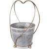 Clayre & Eef 6Y5469 Porte-plantes Gris Doré 25x16x29 cm