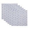 Clayre & Eef BRB43 Serviettes Coton Set de 6 Beige, Bleu 40x40 cm