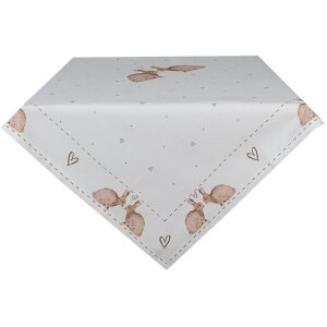 Clayre & Eef BSLC01 Nappe Beige Marron 100x100 cm