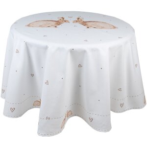 Clayre & Eef BSLC07 Nappe Beige Marron Ø 170 cm