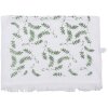 Clayre & Eef CT027 Serviette dinvité blanc vert 40x66 cm