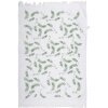 Clayre & Eef CT027 Serviette dinvité blanc vert 40x66 cm