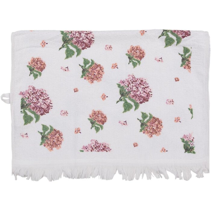 Clayre & Eef CTVTG Serviette dinvité blanc rose 40x66 cm