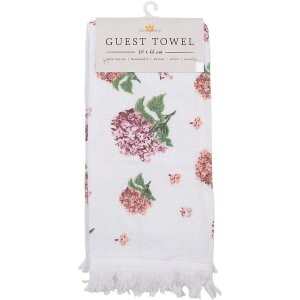 Clayre & Eef CTVTG Serviette dinvité blanc rose 40x66 cm