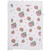 Clayre & Eef CTVTG Serviette dinvité blanc rose 40x66 cm