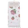 Clayre & Eef CTVTG Serviette dinvité blanc rose 40x66 cm