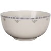 Clayre & Eef DFRBO Bol de soupe blanc gris Ø 14x7 cm - 500 ml