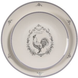 Clayre & Eef DFRDP Vaisselle Assiette plate blanche...