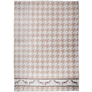 Clayre & Eef DHL60 Plaid Marron Blanc 130x170 cm