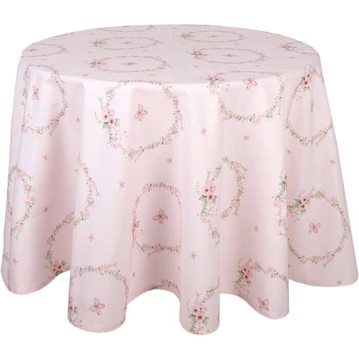 Clayre & Eef FEB07-1 Nappe ronde rose Ø 170 cm