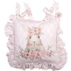 Clayre & Eef FEB25-1 Housse de coussin Coussin dassise 40x40 cm Rose Coton