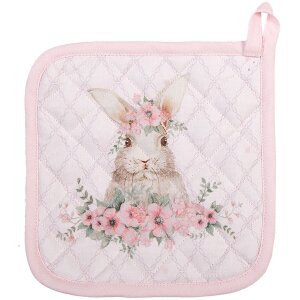 Clayre & Eef FEB45-1 Manique rose 20x20 cm lapin en...