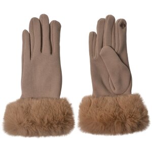 Juleeze JZGL0043BE Gants dhiver Beige 8x24 cm