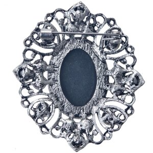 Juleeze JZPI0085 Broche camée gris