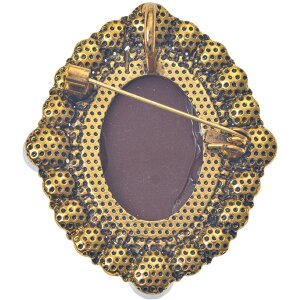 Juleeze JZPI0086 Broche camée marron