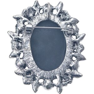 Juleeze JZPI0087 Broche camée gris