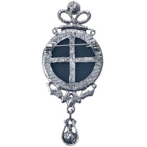 Juleeze JZPI0088 Broche camée gris