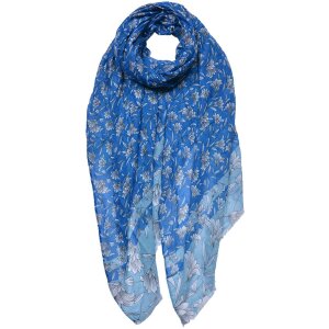 Juleeze JZSC0685BL Écharpe Femme Motif Bleu 85x180 cm