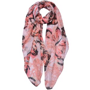 Juleeze JZSC0689P Écharpe Femme Motif Rose 90x180 cm