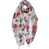 Juleeze JZSC0690W Écharpe Femme Motif Blanc, Rouge 90x180 cm