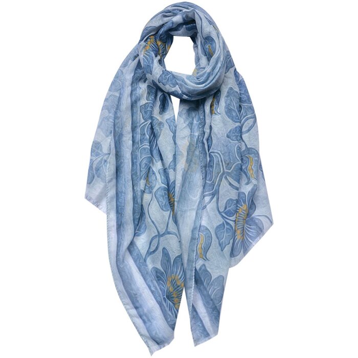 Juleeze JZSC0698 Écharpe Femme Motif Bleu 70x180 cm