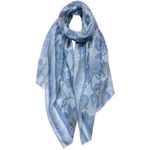 Juleeze JZSC0698 Écharpe Femme Motif Bleu 70x180 cm