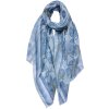 Juleeze JZSC0698 Écharpe Femme Motif Bleu 70x180 cm